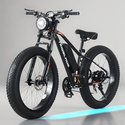 BSTSEL 26 Electric Bike Fat Tire Mountain E-bike for Adults with 36V 10.5Ah Removable Battery & 250 Powerful Motor, 21 Speed Bicycle with S866 LED Display for Men Women Commuter (26 Fat Tire Ebike)
