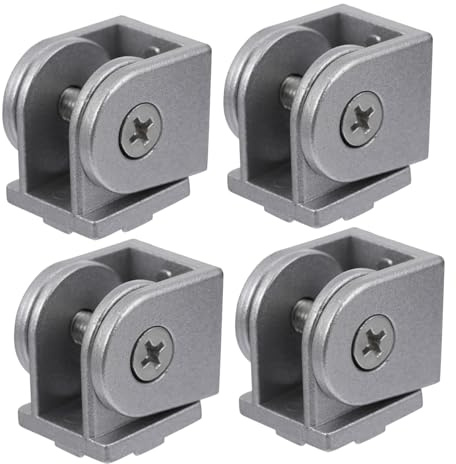 IWOWHERO 4pcs Mobile Hinge Connection Pivot Connector Pivot Joint Connector Flexible Joint Bracket Aluminum Extrusion Mount Extruded Aluminum Hinge Zinc Alloy Silver