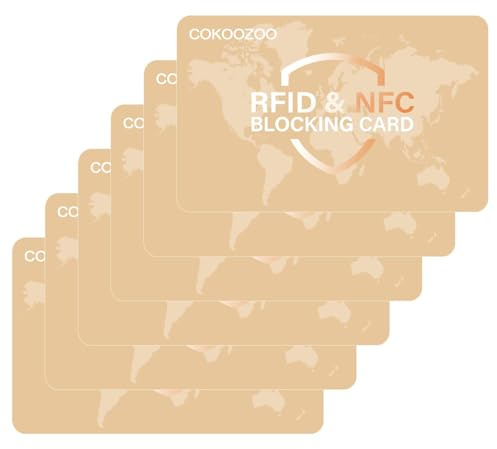 RFID Blocking Cards – 6 Pcs Credit Card Protector,Credit Card Force Field, Force Field Max Data & Credit Card Protectors, for Identity Document, Passport, Entire Wallet Etc -No Batteries Required