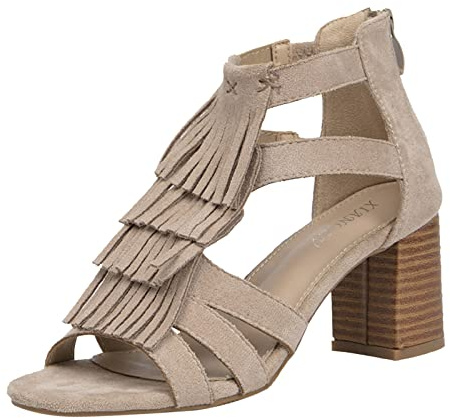 Cocila Sandalia De Vestir Mujer Con Alta Tacón Cuero Gamuza Diseño Para Mujer, Zapatos Tacón, (Beige, 38) Tacones Stilettos Sandalias Negro Tacon Azul Morados Fiesta Sexy Dream Pairs Verde