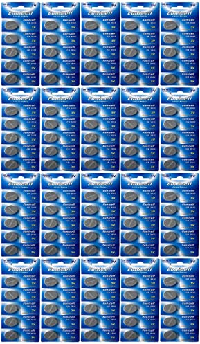 100 x CR2032 3V Lithium Knopfzelle 210 mAh CR 2032 (20 Blistercards a 5 Batterien) EINWEG Markenware Eunicell FBA