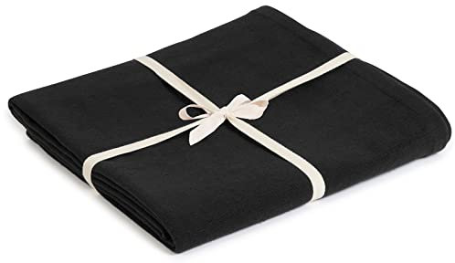 Yoga Studio Organic Cotton Yoga Blanket (Black)