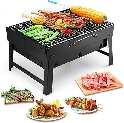 Uten Barbecue Portable en Acier Inoxydable à Charbon de Bois pour Barbecue ou Camping…