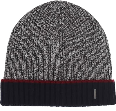 bugatti Mütze Herren - Strickmütze aus Wolle - Wärmend und Hautfreundlich - One Size Navy