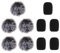 COMNICO 10 Pack Lapel Headset Microphone Windscreen Foam Cover Set Mini MIC Furry Windscreen Pop Filter for Lavalier Lapel Microphone Shield Protection Noise Reduction Studio Equipment Clearer Record
