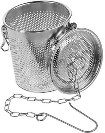 Alipis Panier à Épices En Acier Inoxydable 10cm Infuseur à Condiments Réutilisable Filtre à Thé Micro-perforé Accessoire Cuisine Polyvalent Pour Soupes Et Marinades Passoire à Assaisonnement Compacte