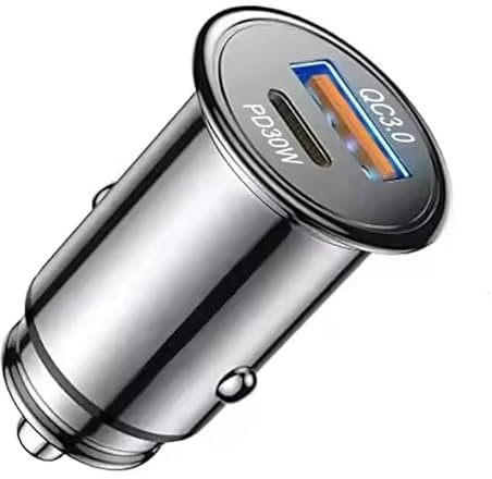 Carica Batteria per Auto, Total Presa Accendisigari USB C PD & QC 3.0 Fast Charging Caricabatterie, Caricatore Auto Compatibile con iPhone 16 15 14 13 12 Pro Max iPad Samsung S23 Tablet etc