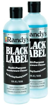 Randy's Black Label Cleaner - (12 fl oz) - Best Multipurpose Surface Cleaning Solution for Glass Tops, Metal and Ceramic Surfaces - Glass Top Cleaner for Streak-Free Finish - 02-Pack