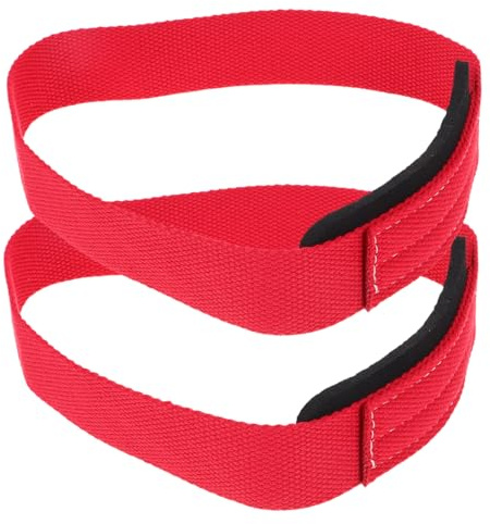 UPKOCH 2 Piezas Correas de Muñeca Acolchadas para Levantamiento de Pesas Antideslizantes y Ajustables Bandas de Resistencia para Gimnasio y Entrenamiento Fitness de Unidades Rojo