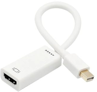 Mini Displayport till HDMI-kompatibel kabel, kompatibel med Apple MacBook, Air Pro 1080P 4K-adapter Mini DP hane till HDMI-kompatibel hona skärmkonverteringslinje(White)