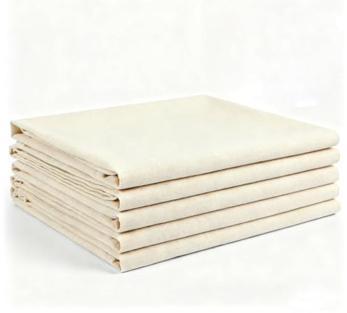6 Pcs Cheese Cloths for Straining, Unbleached Cotton Cheesecloth for Straining Cloth for Filtering, Reusable Washable Muslin Cloths for Cooking, for Homemade Juice Cheese Nut Milk Tea(50 x 50 cm)