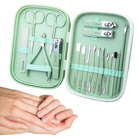 Set Cortaúñas | Manicura Multifuncional,Kit de Cortaúñas para Uñas de las Manos y los Pies,para Viajes Profesionales Hogar Salon Adultos y Personas Mayores