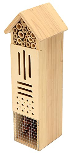 Qcwwy Casas de Abejas para el Jardín Casas de Abejas para el Jardín Casa de Insectos de Madera Casa de Mariquitas de Madera Hecha a Mano Hábitat de Insectos Beneficiosos Naturales para el de de