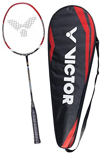 VICTOR Badmintonschläger V-3700 Magan für Einsteiger, Freizeit- und Hobbyspieler, rot