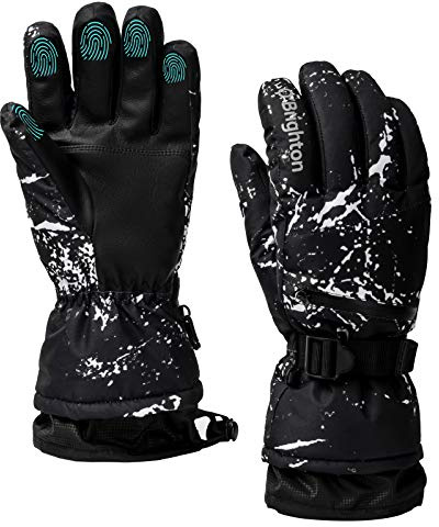 Guantes de esquí Impermeables de Invierno cálidos Guantes de Snowboard fríos Guantes de Pantalla táctil para Deportes al Aire Libre Hombres Mujeres