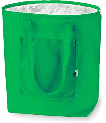 Borsa termica pieghevole riutilizzabile, shopping, borsa da spiaggia leggera e resistente, con fodera interna in alluminio con perfetta funzione di raffreddamento (Verde Irlandese)