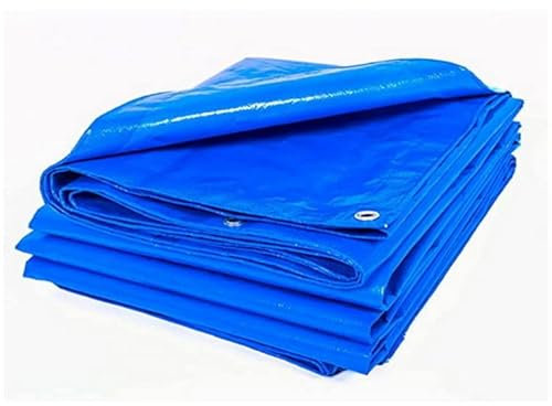 KAV - Tarpaulin waterproof heavy duty 130 GSM LARGE - 6M x 9 M (20ftx 30 FT) with Eyelets ground sheet Multifunctional Quality Cover Tarp (Blue)