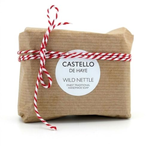 Castello de Haye Nettle Soap Bar with Verbena Oil, 200g | Gentle exfoliation; mild on sensitive skin; hydrating & antimicrobial; handmade