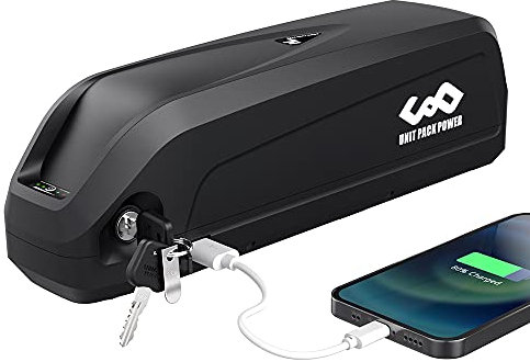 Batterie 48V 13Ah pour kit de Conversion ebike- Batterie de vélo électrique pour 500W 750W 1000W Moteur de moyeu arrière Avant Kit de Roue de Conversion Ebike - Batterie Ebike litio(5 épingles)