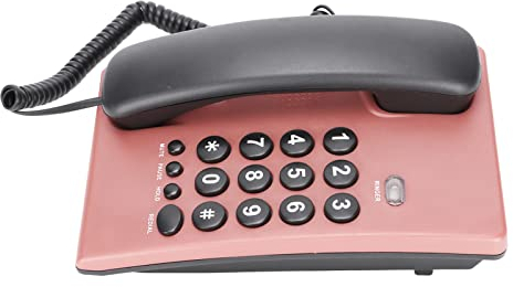 Desktop Festnetz für Senioren, Zweifarbiges, Multifunktionales Telefon mit großen Tasten, batterieloses, schnurgebundenes Gerät für Büro und Hotels