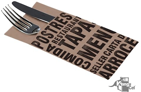 960 Pzs Canguro Servilletas de Papel 2 Capas 40x40 - Desechables para Bar Restaurante - Elegantes de Papel Reciclado para Fiestas y Eventos - 100% Celulosa (Eco Gourmet)
