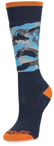 Spyder YOUTH SWEEP SKI SOCKS, Boy's, Camouflage Aether Blue, L