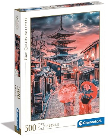 Clementoni - 35525 - Puzzle Collection - Evening in Kyoto - 500 Pezzi - Puzzle Adulti, Verticale, Divertimento Per Adulti, Made In Italy