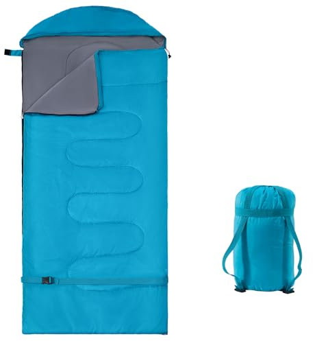 COTINSE Camping Schlafsack Wasserabweisend für Kinder (150+30x75cm) - Ultraleichter Reiseschlafsack mit Verstellfunktion - Atmungsaktiver Komfort für Camping, Outdoor, Strand & Indoor