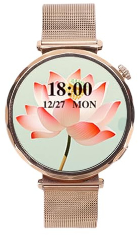 Tosuny Montre Connectée avec Appels, écran Tactile TFT Rond de 1,6 Pouce, Résolution 360 X 360, Suivi du Sommeil et de la Condition Physique, Modes Multisports, pour Femmes,