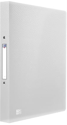 Oxford A4 Flexible Ring Binder, 25mm Capacity, Translucent Clear Folder – Holds Up to 200 Sheets