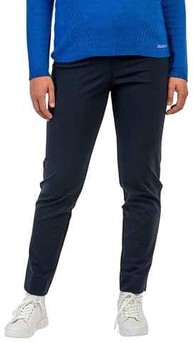 Carla Ferroni Pantalone Donna invernalein Jersey Punto Milano Art 15937 (Blu, 54)