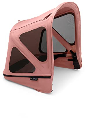 Capota ventilada Bugaboo Donkey, Extensible para una cobertura adicional y una protección solar óptima, Repele el agua, Compatible con Todos los Carritos Bugaboo Donkey, Rosa