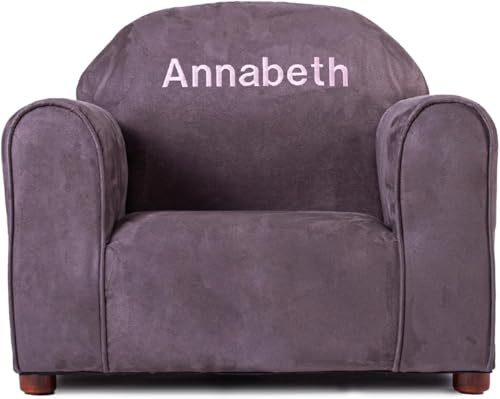 Keet Personalized Toddler Chair, Customize with Name, Soft Microsuede Upholstery, Embroidered Kids Armchair, Sturdy Wooden Frame, Easy to Clean, Ages 2–5, Gift-Ready Toddler Chair for Playrooms.