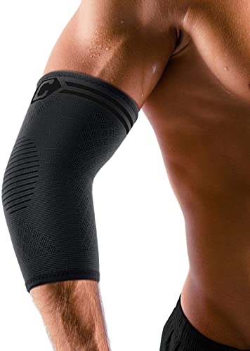 CAMBIVO Tutore Epicondilite Gomito 2 pz, Gomitiera per Epicondilite Tendinite, Fascia Gomitiere Palestra, Tutore Gomito Compressione Unisex per Gomito del Tennista Golfista, Pallavolo, Fitness, Sport