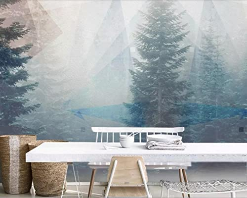 Wald Nebel Naturlandschaft Fototapete Abziehen Und Aufkleben Selbstklebende Tapete Abnehmbare Große Aufkleberfolie Wanddekoration Druckbild Bild Wandaufkleber Wandposter 300 (Breite) x 210 (Höhe) cm