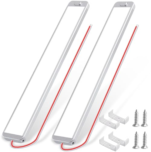 2 Stück 12V 228 LED Auto Innenbeleuchtung, 10W 12 Volt Led Leiste Lampen Wohnmobil, 12V KFZ Beleuchtung Streifen mit Schalter, Laderaumbeleuchtung Leuchte für Van Caravan Boot Küche LKW