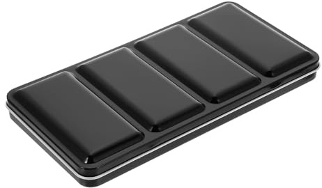 Ieron Premium Scatola in Metallo per Acquerello per 48 Mezze o 24 Pentole Intere Include Tavolozza per Miscelare e Anello per Il Pollice Forniture artistiche, Organizer e Custodia da Viaggio