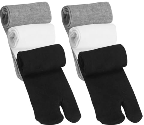 UILYNIU Calcetines de Dos Dedos para Chanclas - Pares Tabi Unisex Ortopédicos Antideslizantes (Multicolor)