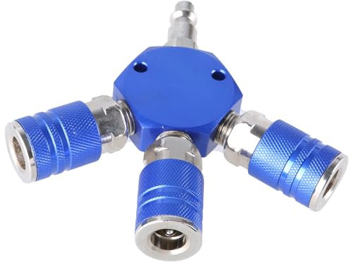 Conector rápido de 3 vías, colector de compresor de aire de 1/4 pulgadas, accesorios de manguera, acoplador, multidivisor, manguera de compresor de aire