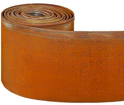 Corten - Borde de Metal de Acero para césped, Rollo de 10 m, Borde de jardín de Metal preoxidado de 14 cm de Alto, fácil de Instalar, Guantes de Seguridad incluidos (óxido, 10 m)