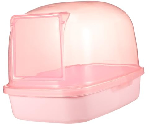 WOONEKY Hamster Bathroom Plastic Sand Bath House for Small Pets Chinchilla Hedgehog Gerbil Dwarf Hamster Safe Bathing and Playing 9.06X6.30X6.69 Inch