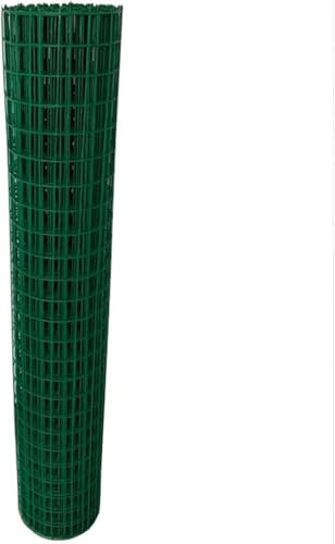 HGOuhK Valla para jardín Malla de Alambre galvanizado con Revestimiento Verde, Malla de jardín, Cerca de Malla de Alambre for Exteriores, decoración del hogar y jardín Valla metálica