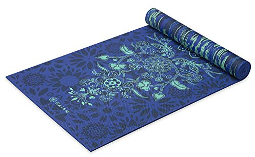 Gaiam Yoga Mat Premium Print Reversible Extra Thick Non-Slip Exercise and Fitness Mat for All Types of Yoga, Pilates and Floor Training, Divine Impressionist, 6mm