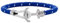 PAUL HEWITT Anker Armband Phrep Lite - Segeltau Nylon Damen und Herren Armband in Blau Weiß, Armband mit Anker Schmuck aus Edelstahl (Silber) in Größe M