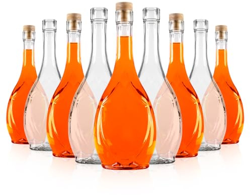 SUPERBUTELKI.PL Glasflaschen 500ml - Weinflaschen Leer 50 Stücke - Glass bottle Mit Korken - Glasflasche Icona - Flaschen zum Befüllen