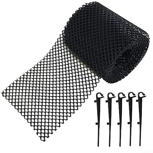 Mesh Gutter Guard, Rolls Gutter for PROTECTION Mesh Guard with 15 Fixing Clips Leaf Mesh Roll for PROTECTION Mat Guard Net for Garden- 16cm*6m (Nails 15)