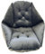 HB.YE Coussin de Chaise avec Dossier siège Coquille Fauteuil Velours Douillet Elastique Impermeable pour Chaise en Rotin Paille Jardin 40 * 40 * 48cm (Gris 1)