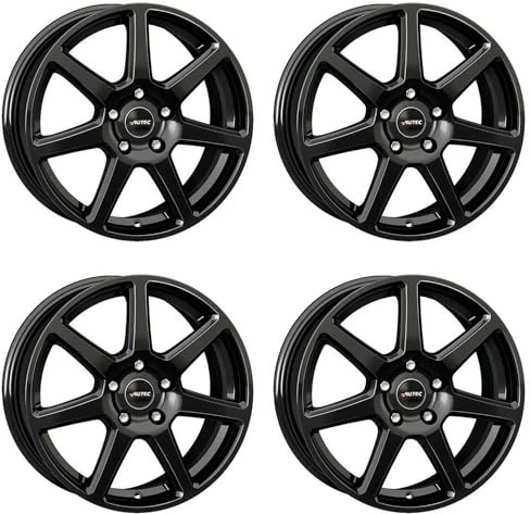 4x AUTEC Felgen Alufelgen TALLIN ECE 6.0x15 ET37 5x100 Schwarz kompatibel mit Skoda Fabia Octavia Praktik Scala