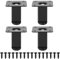 4 Pcs Adjustable Furniture Legs, 0-15mm Table Legs, 5cm/2 Inch Metal Feet Support for Kitchen Cupboard Cabinet Bed Chair Desk Sofa Coffee Table Breakfast Bar