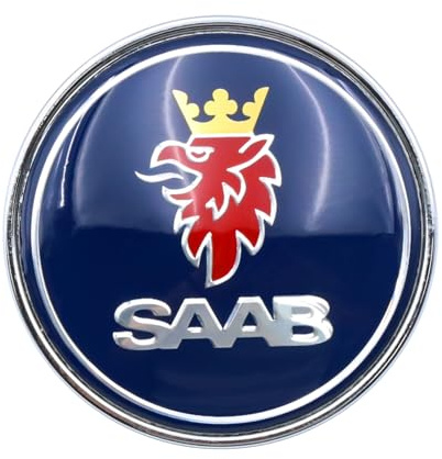 1 insignia de 50 mm para capó delantero de coche SAAB 93 9-3 900 9000 5289871 azul